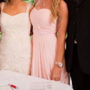 Soft pink formal maxi dress